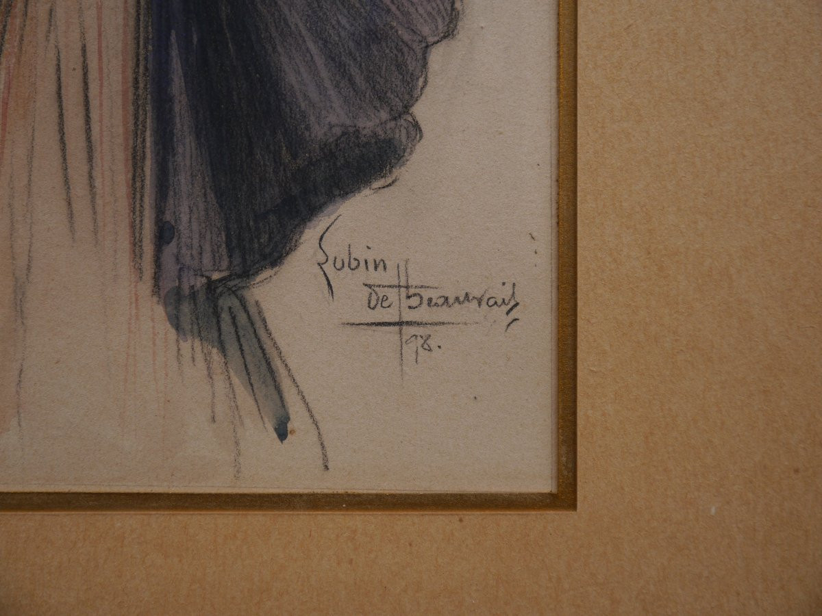 Elegant In A Parisian Café 1898. Lubin De Beauvais (1873-1917)-photo-6