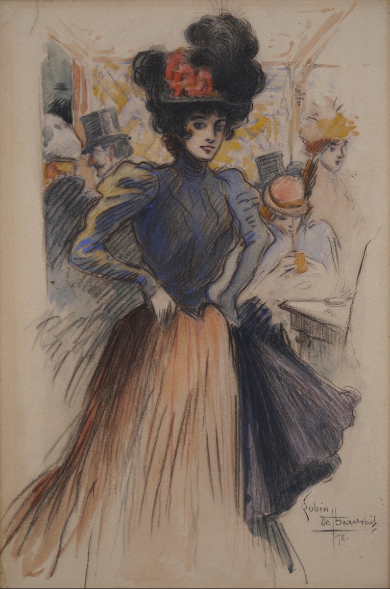 Elegant In A Parisian Café 1898. Lubin De Beauvais (1873-1917)