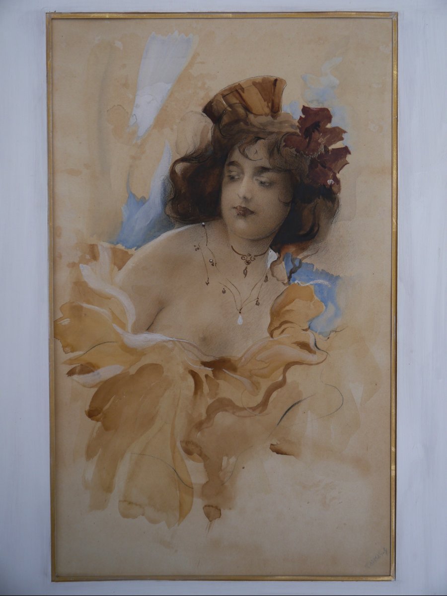 Bare-chested Woman Circa 1900.-photo-2