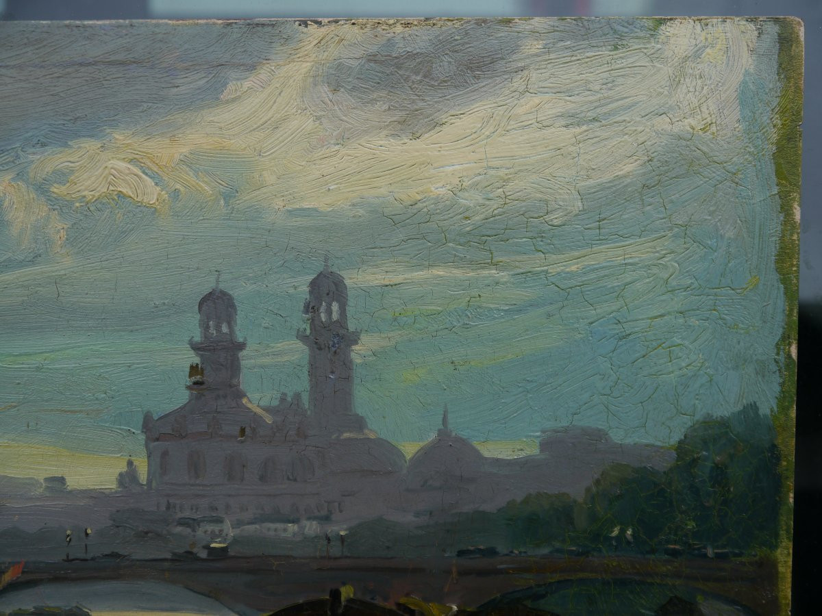 Paris et l'ancien Trocadéro.Robert Lea MAC-CAMERON (1866-1912) peintre américain-photo-3