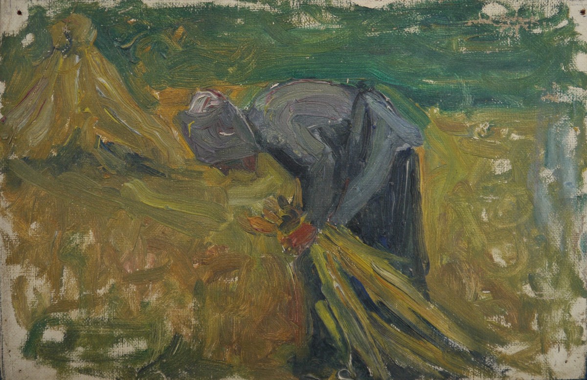 Peasant Study In The Field. Raymond Thibésart (1874-1968)