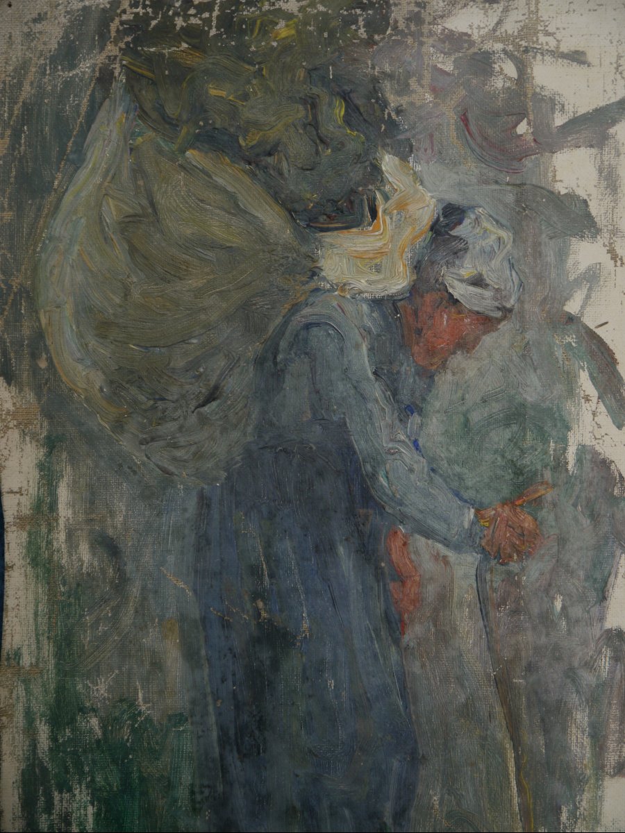 Peasant Study With Cane. Raymond Thibésart (1874-1968)-photo-1