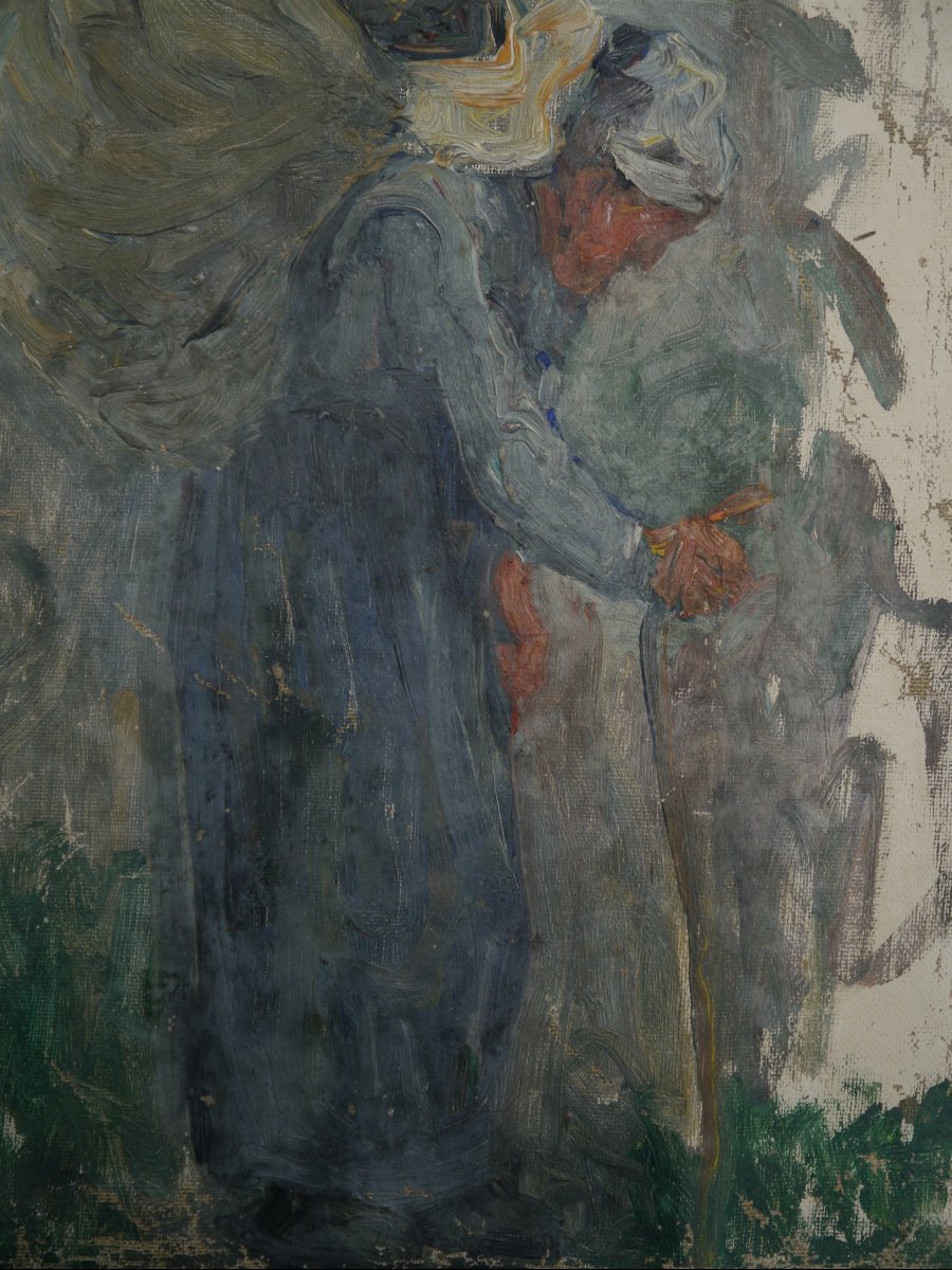 Peasant Study With Cane. Raymond Thibésart (1874-1968)-photo-3