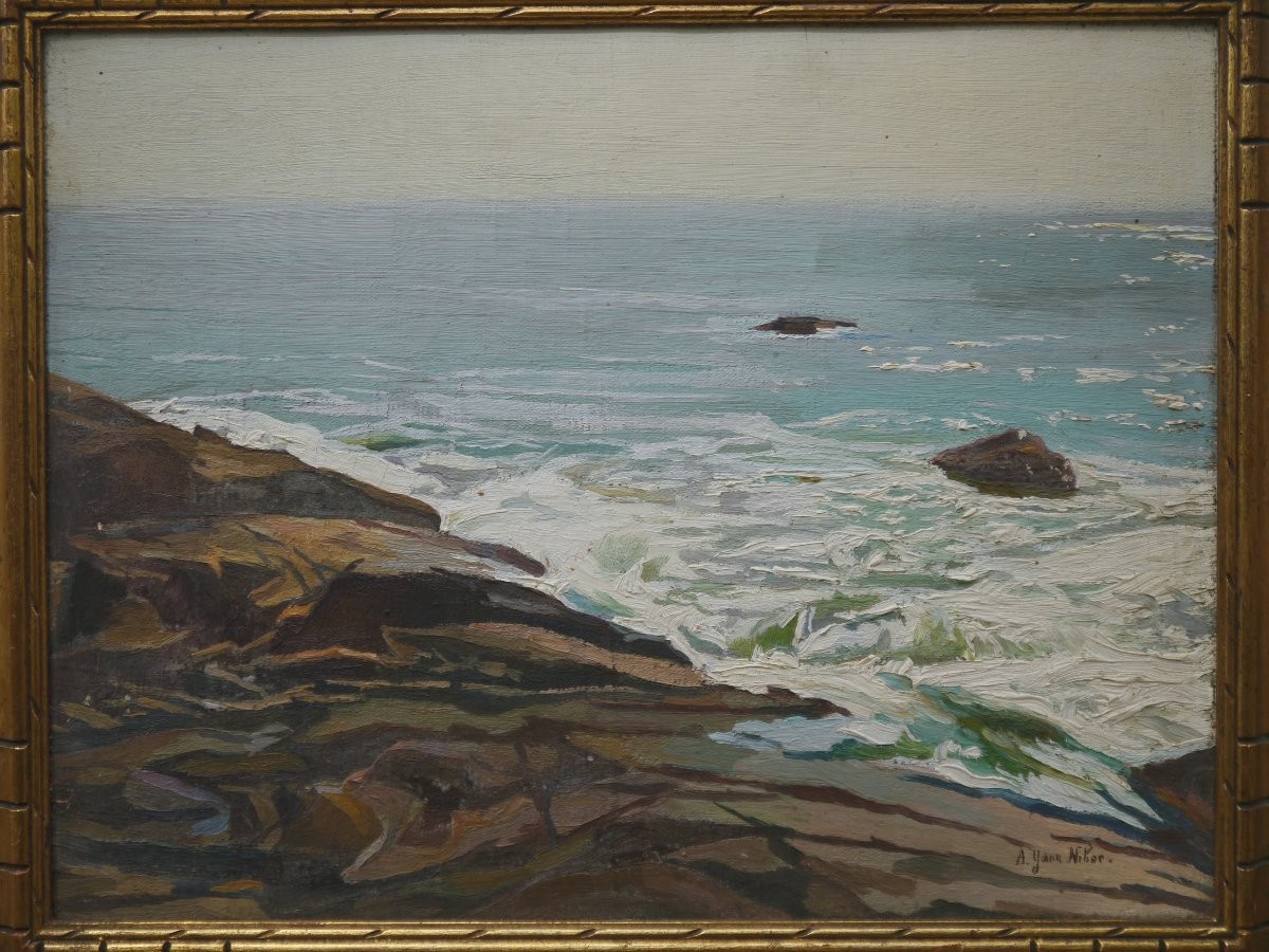 Ile d'Yeu Les Chiens Perrins. Yann Nibor (1857-1947).-photo-2