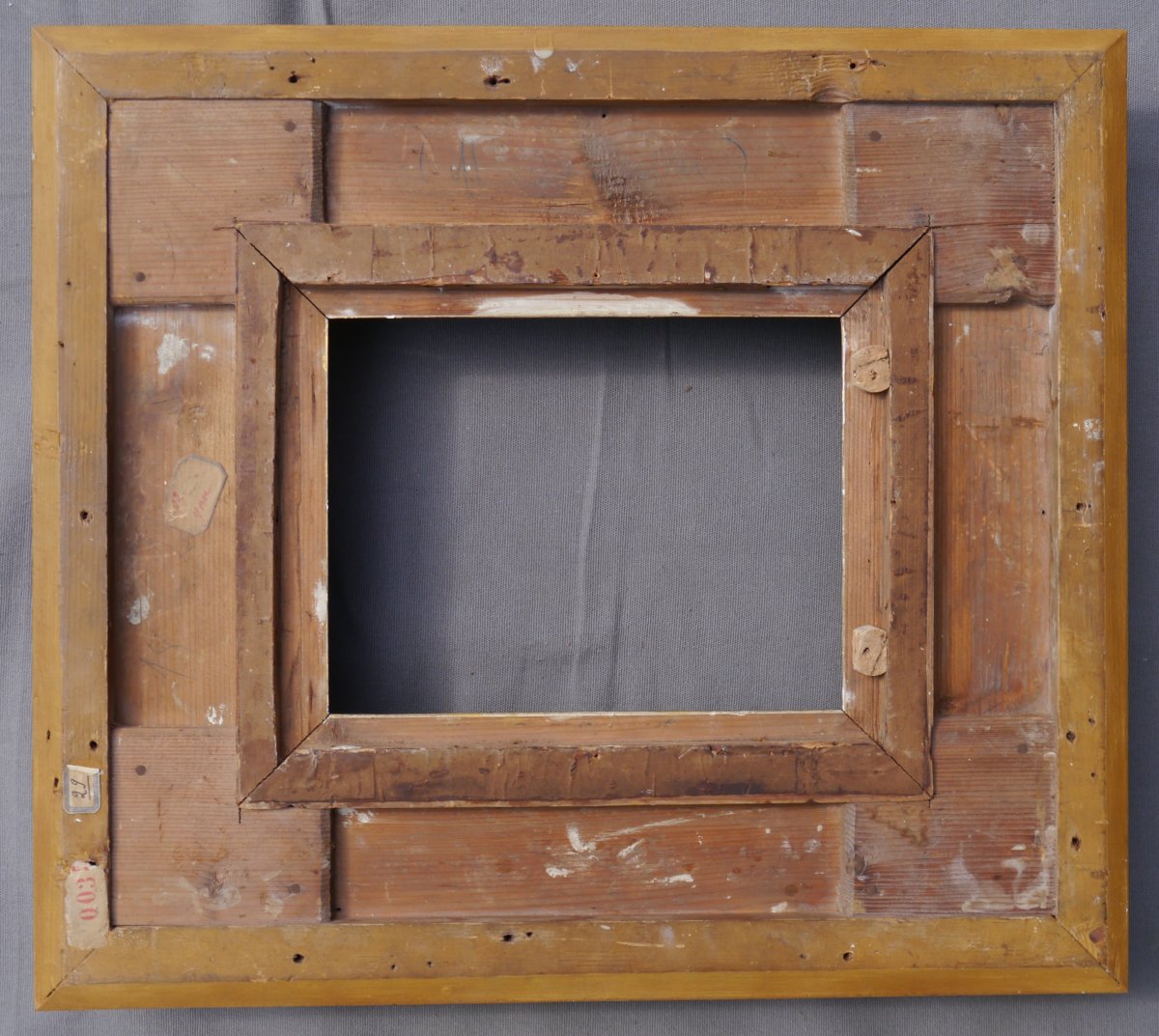 Beau large cadre dor&eacute; XIX &egrave; vue 23,6x18 cm (pour 2F)-photo-8