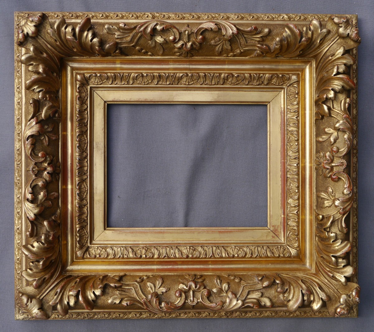 Beau large cadre dor&eacute; XIX &egrave; vue 23,6x18 cm (pour 2F)