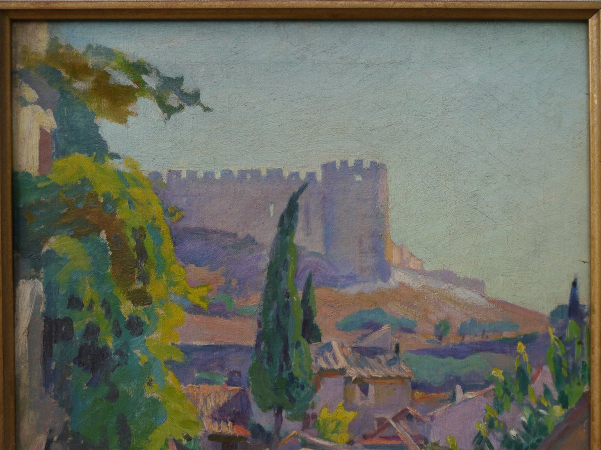 Henri Pailler (1876-1954). Villeneuve Lès Avignon, Fort Saint-andré-photo-3
