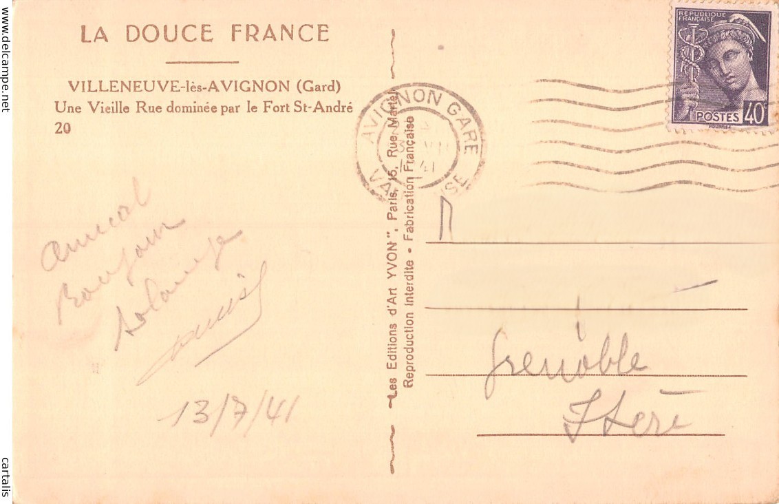 Henri Pailler (1876-1954). Villeneuve Lès Avignon, Fort Saint-andré-photo-4