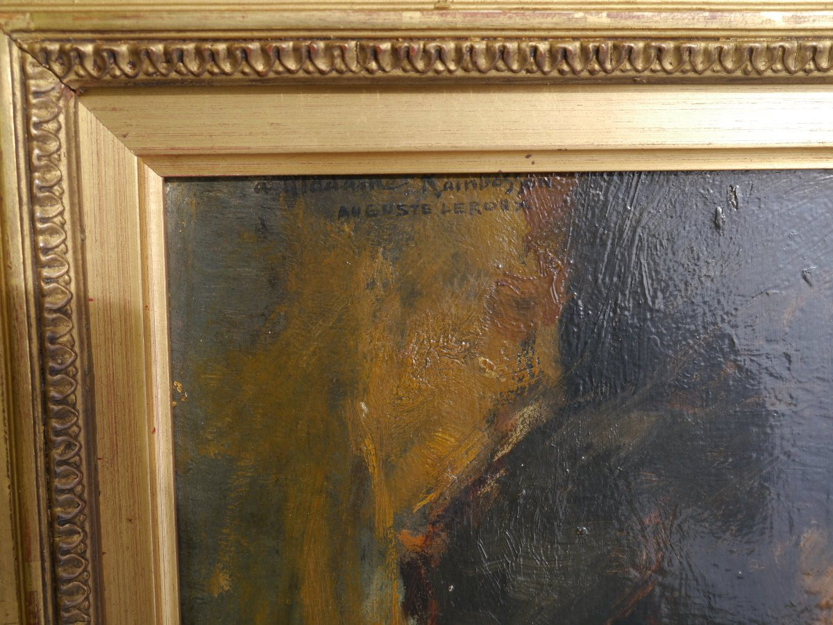 Auguste LEROUX (1871-1954). Autoportrait présumé du peintre.-photo-2