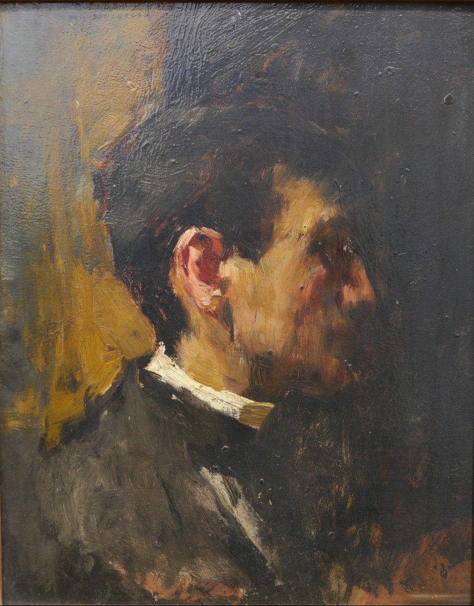 Auguste LEROUX (1871-1954). Autoportrait présumé du peintre.