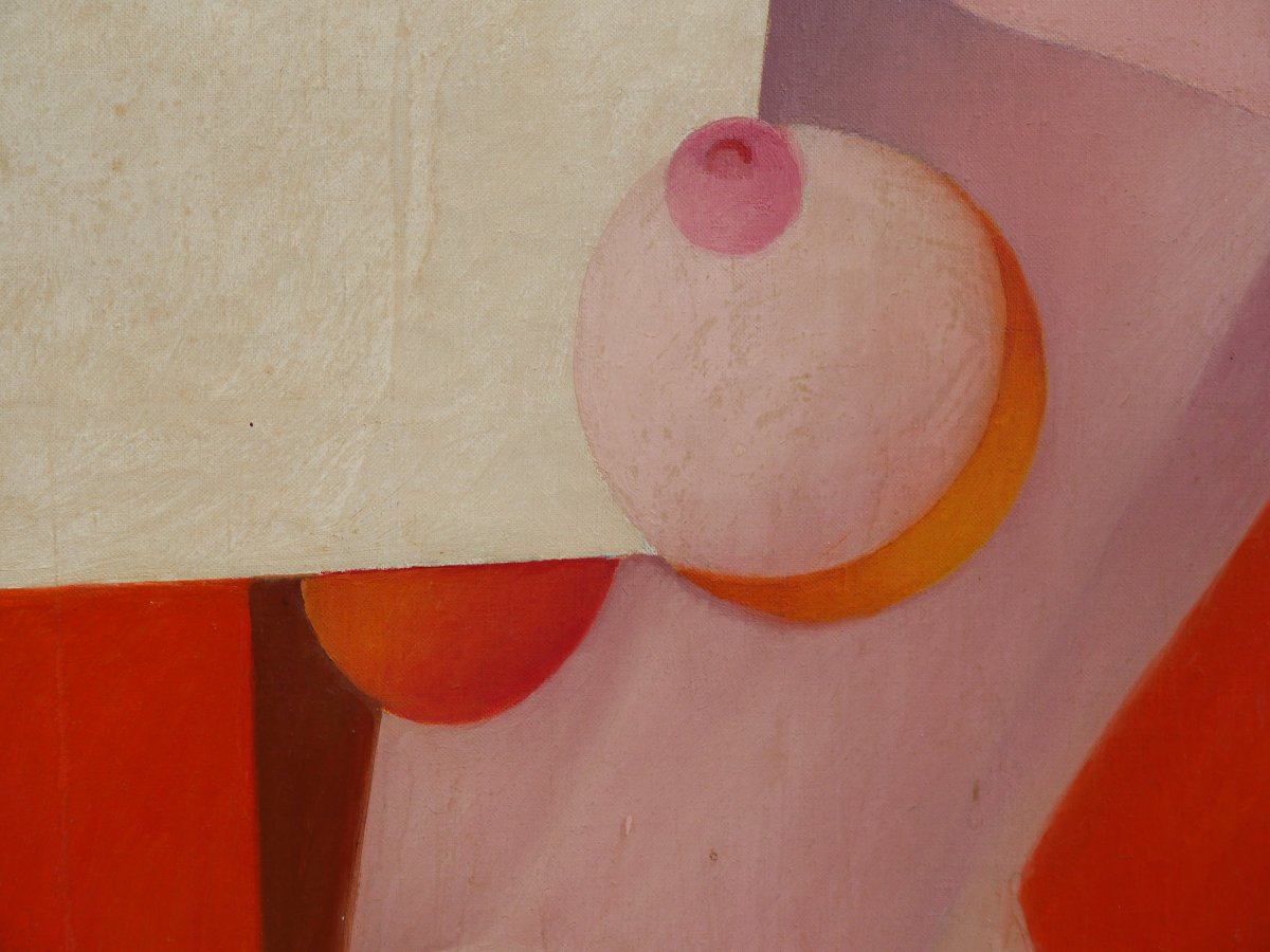 Cubist Female Nude Signed Zanni. Italie,ferrare An.70-photo-5