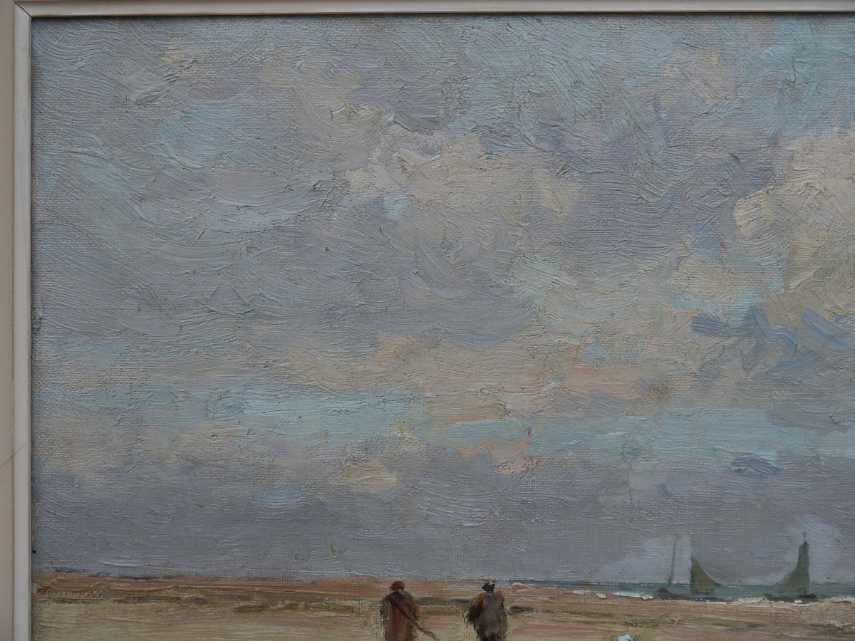 Berck Plage Shrimp Fishing, Henry Caron (1860-1941),abbeville-photo-4