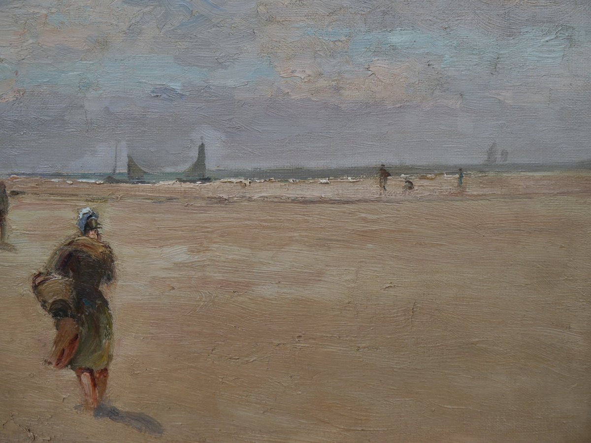 Berck Plage Shrimp Fishing, Henry Caron (1860-1941),abbeville-photo-6