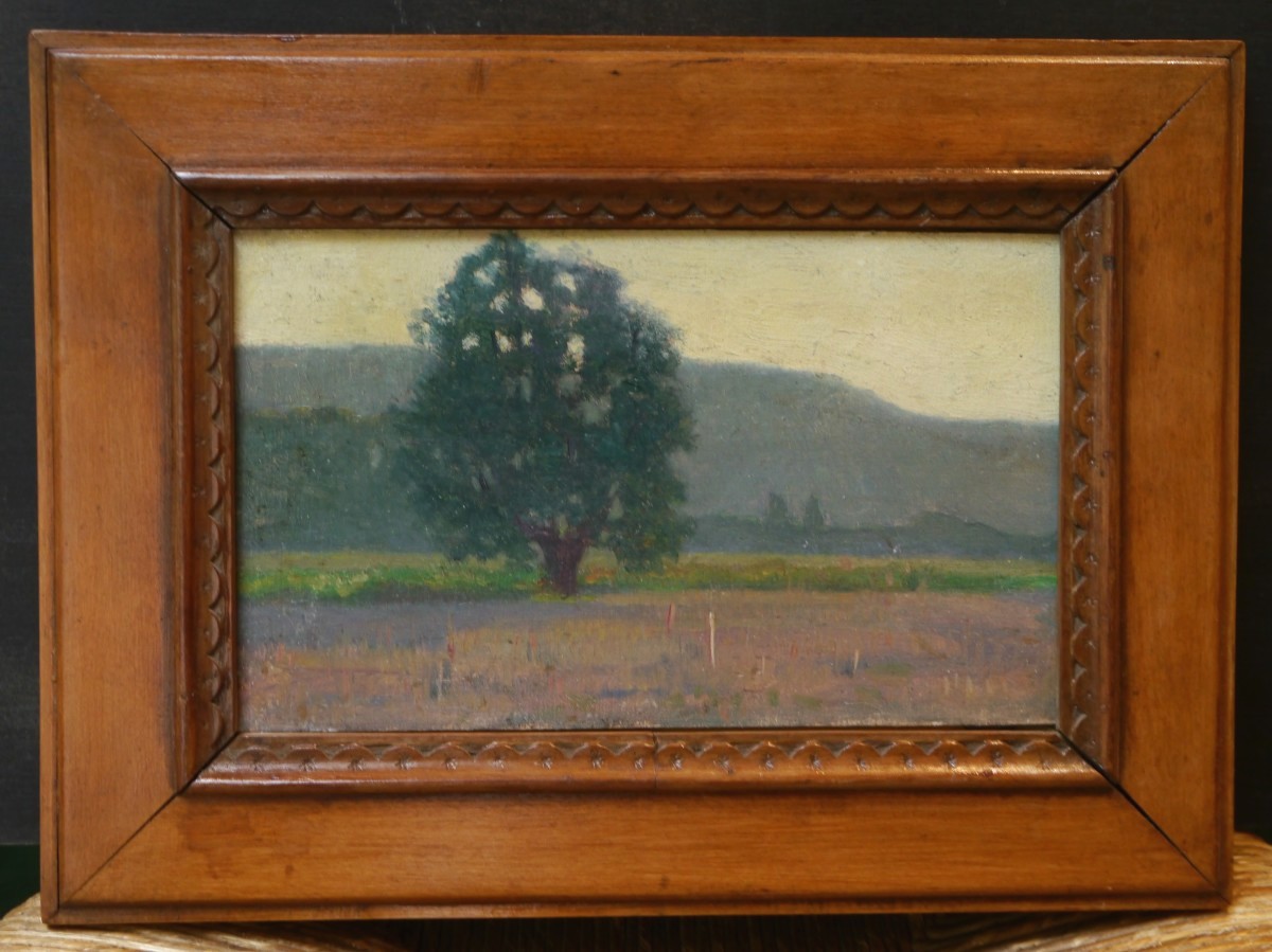 Arbre dans un paysage. Raymond Thibésart (1874-1968).