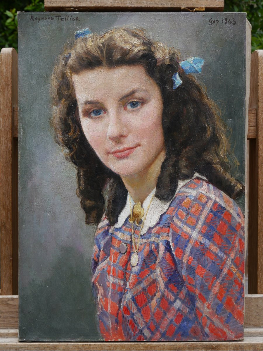 Young Girl With Blue Eyes, Gap 1943. Raymond Tellier (1897-1985)-photo-2
