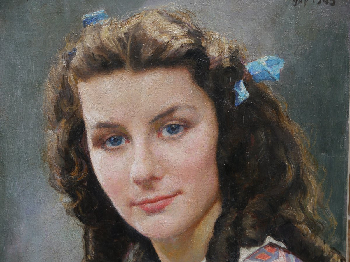 Young Girl With Blue Eyes, Gap 1943. Raymond Tellier (1897-1985)-photo-4