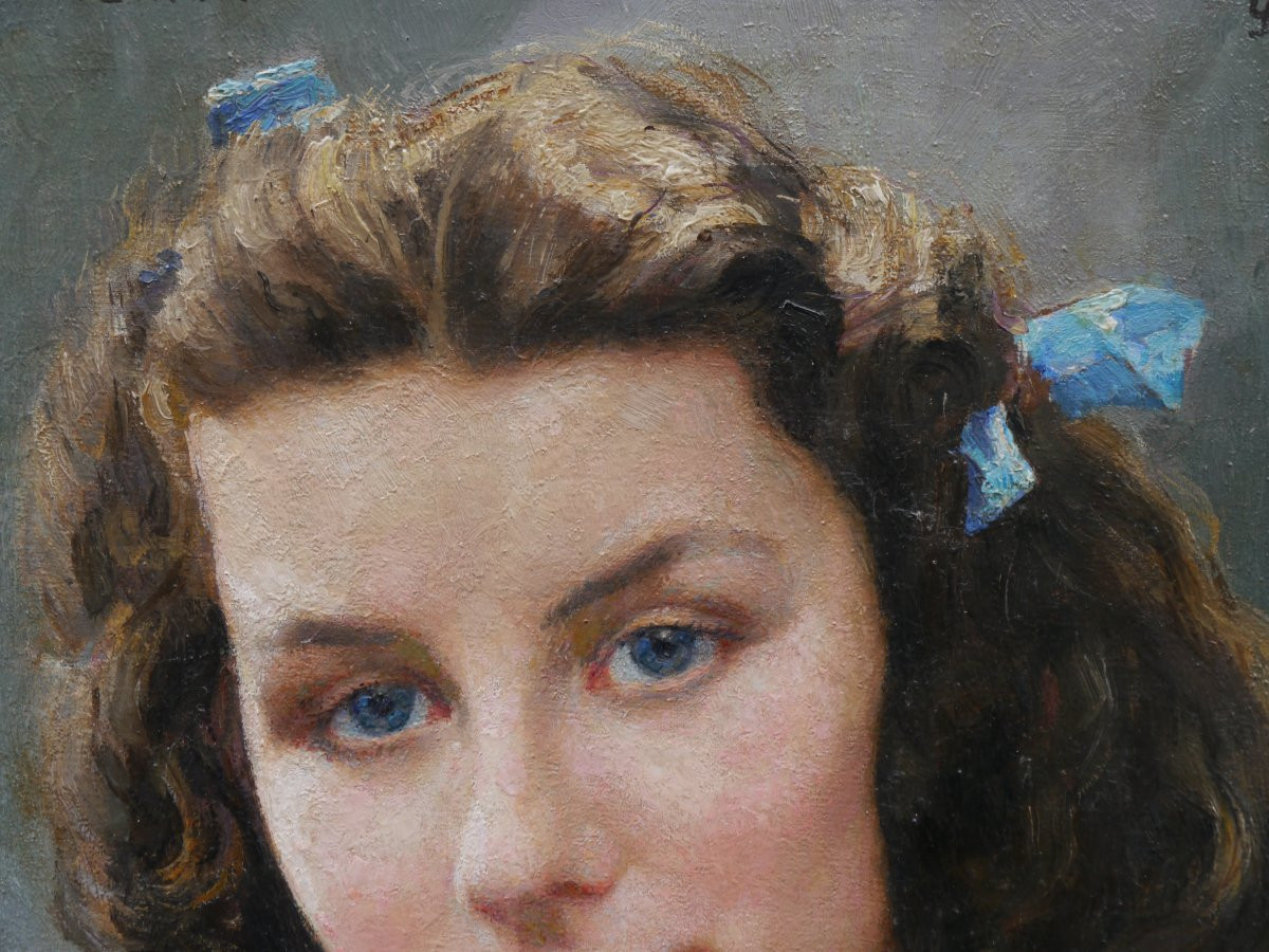 Young Girl With Blue Eyes, Gap 1943. Raymond Tellier (1897-1985)-photo-1