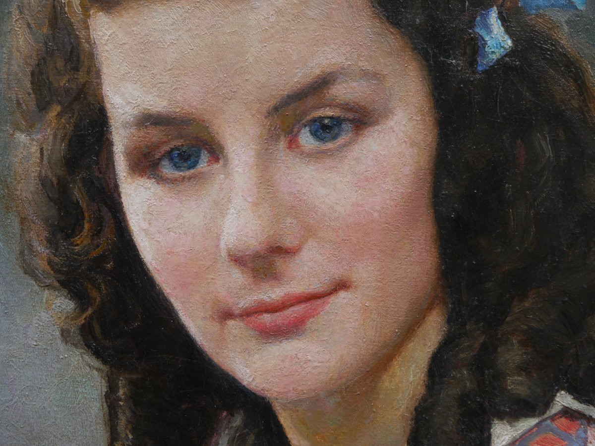 Young Girl With Blue Eyes, Gap 1943. Raymond Tellier (1897-1985)-photo-2
