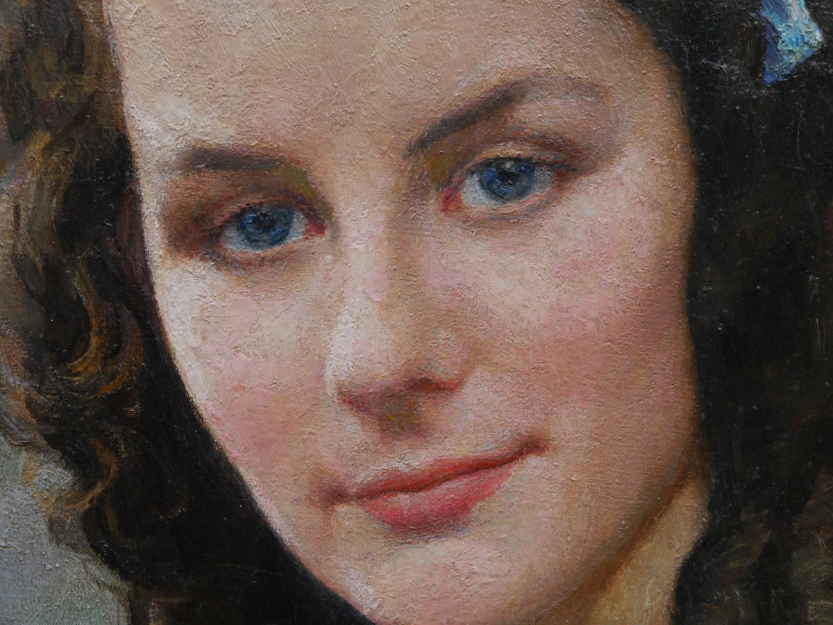 Young Girl With Blue Eyes, Gap 1943. Raymond Tellier (1897-1985)-photo-3