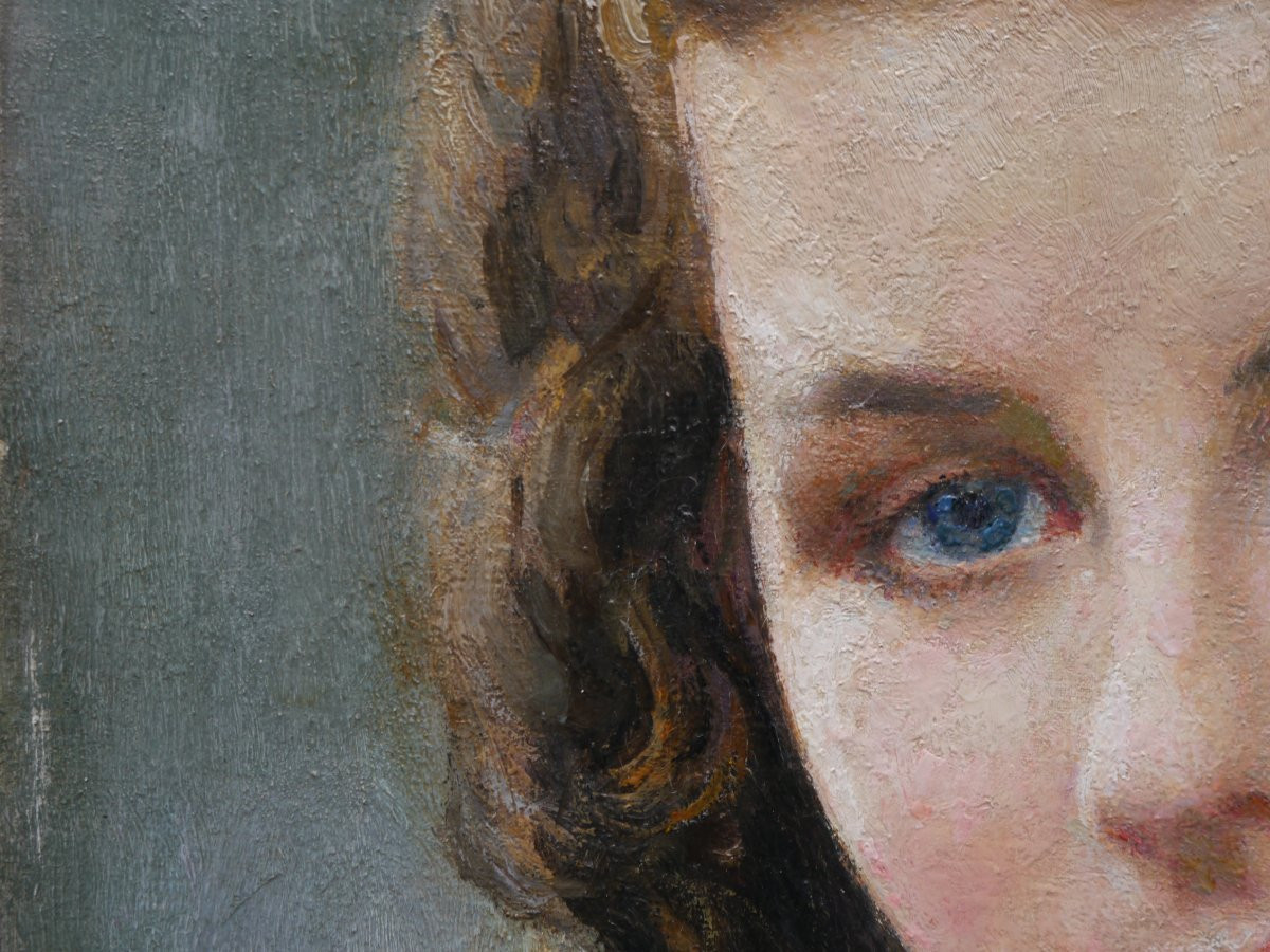 Young Girl With Blue Eyes, Gap 1943. Raymond Tellier (1897-1985)-photo-8