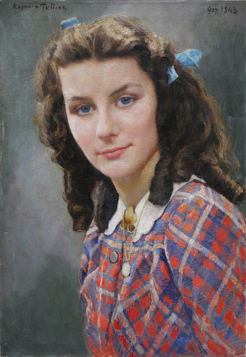 Young Girl With Blue Eyes, Gap 1943. Raymond Tellier (1897-1985)