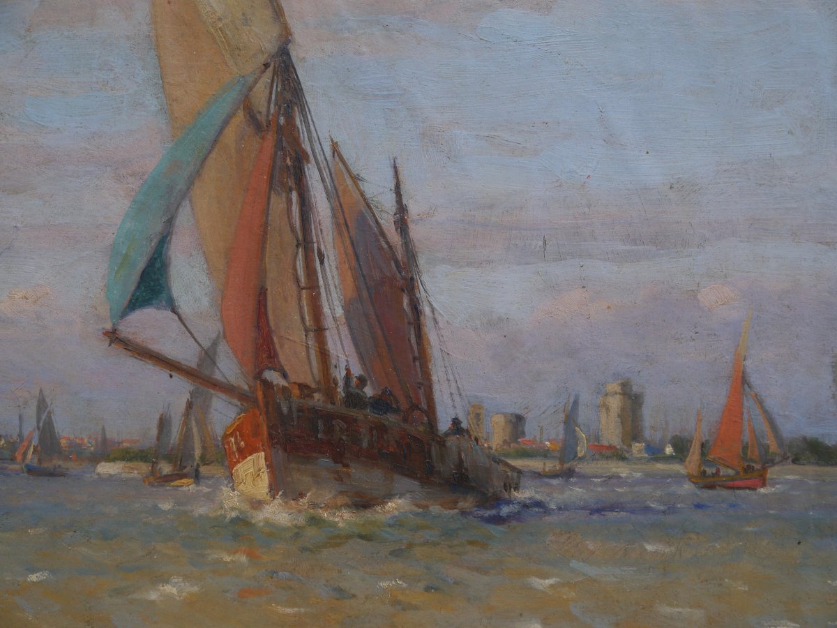 La Rochelle, voiliers. Paul C.F. JOBERT (1863-1942)-photo-1
