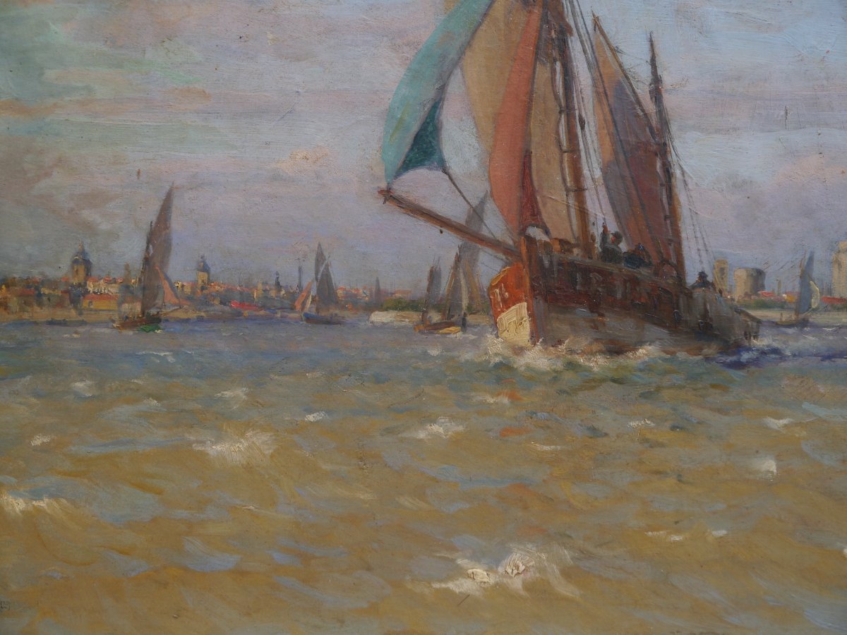 La Rochelle, voiliers. Paul C.F. JOBERT (1863-1942)-photo-3