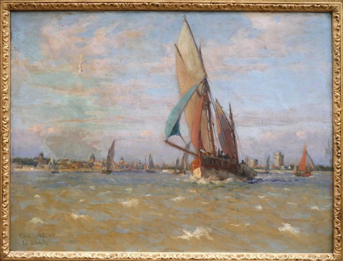 La Rochelle, Sailboats. Paul C.f. Jobert (1863-1942)