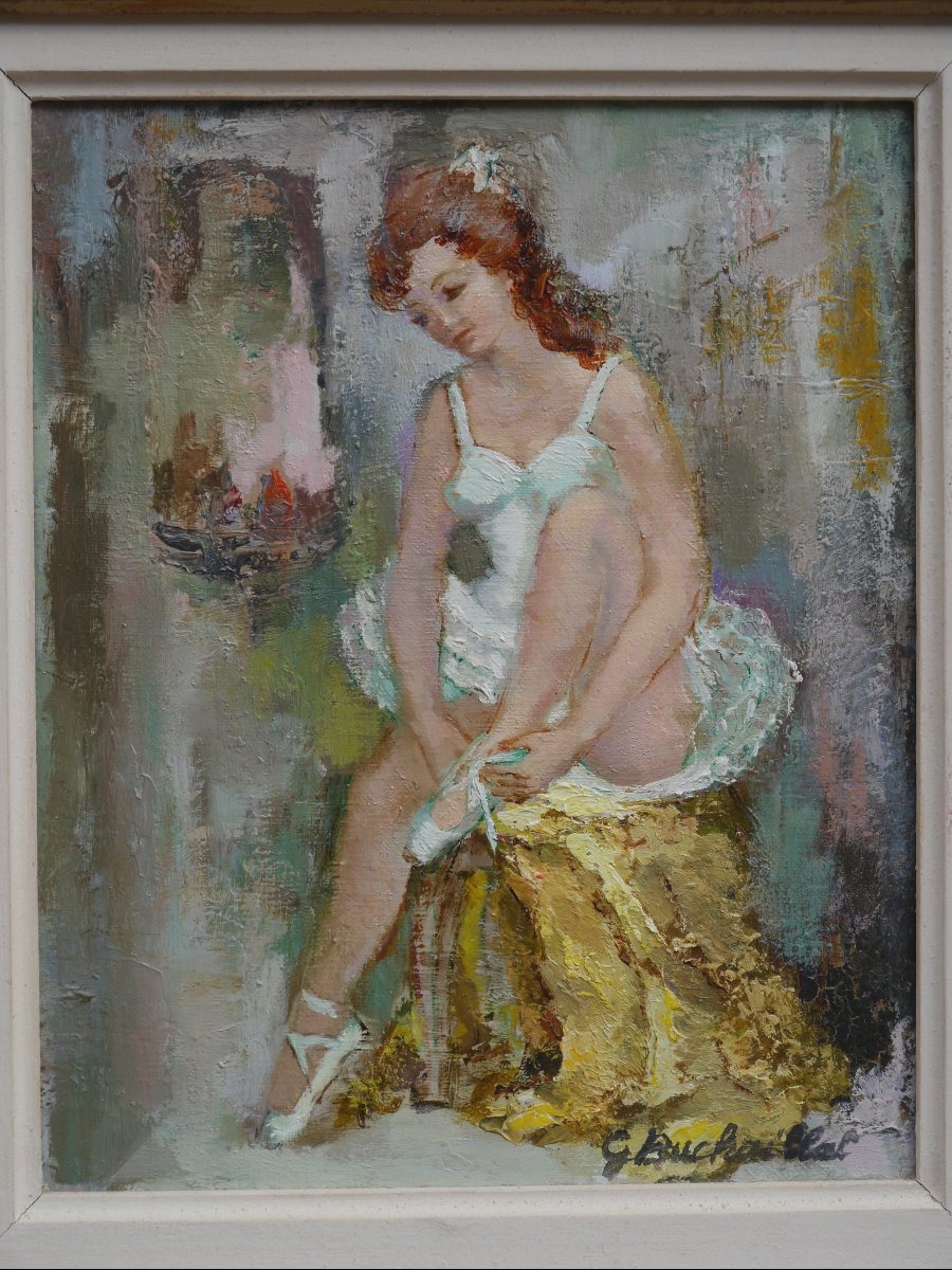 La danseuse, Ecole française XXè, G. Buchaillat-photo-3