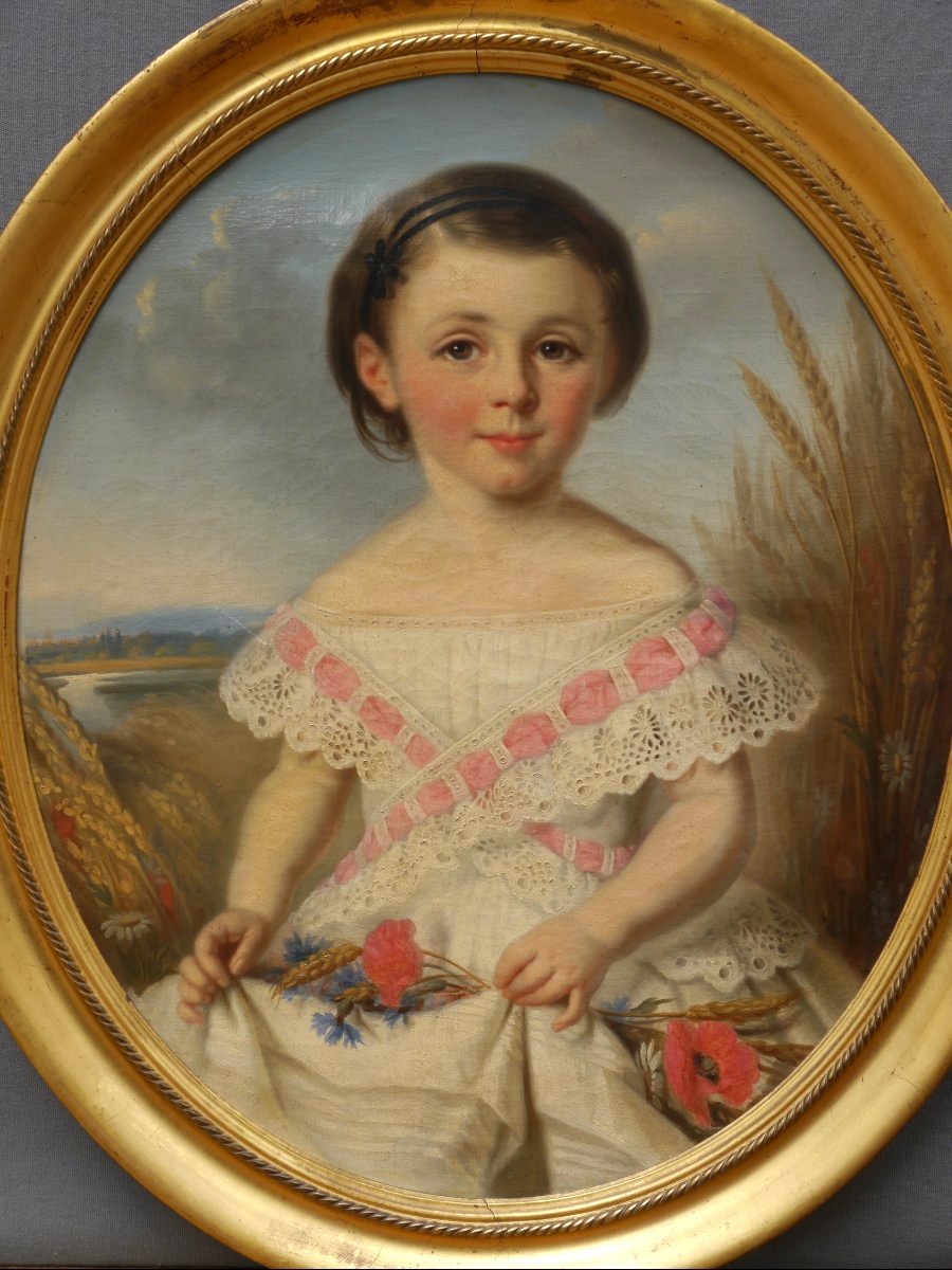 Portrait de fille vers 1850. Léonie PRIN (1820-?) -photo-2