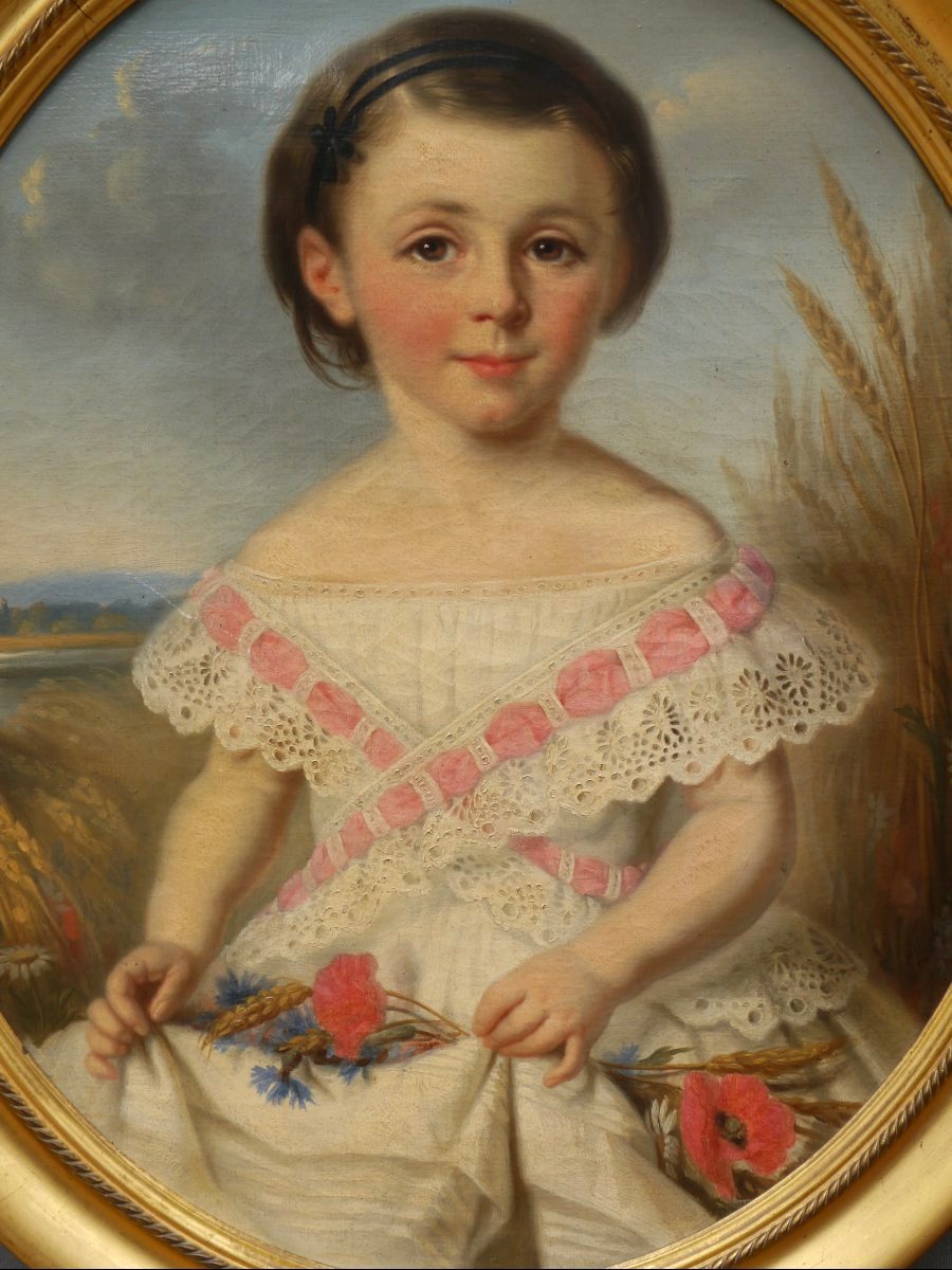 Portrait de fille vers 1850. Léonie PRIN (1820-?) -photo-3