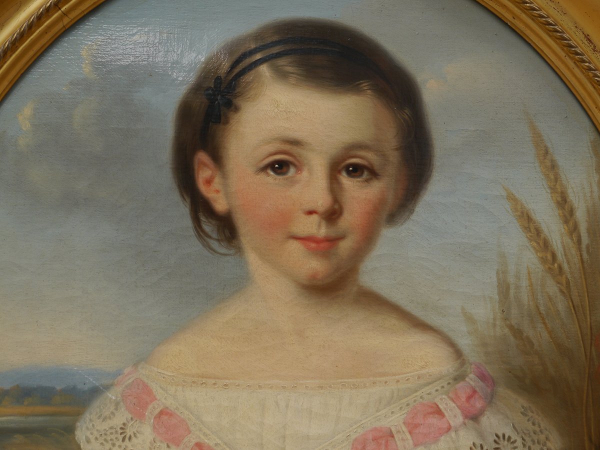Portrait de fille vers 1850. Léonie PRIN (1820-?) -photo-1