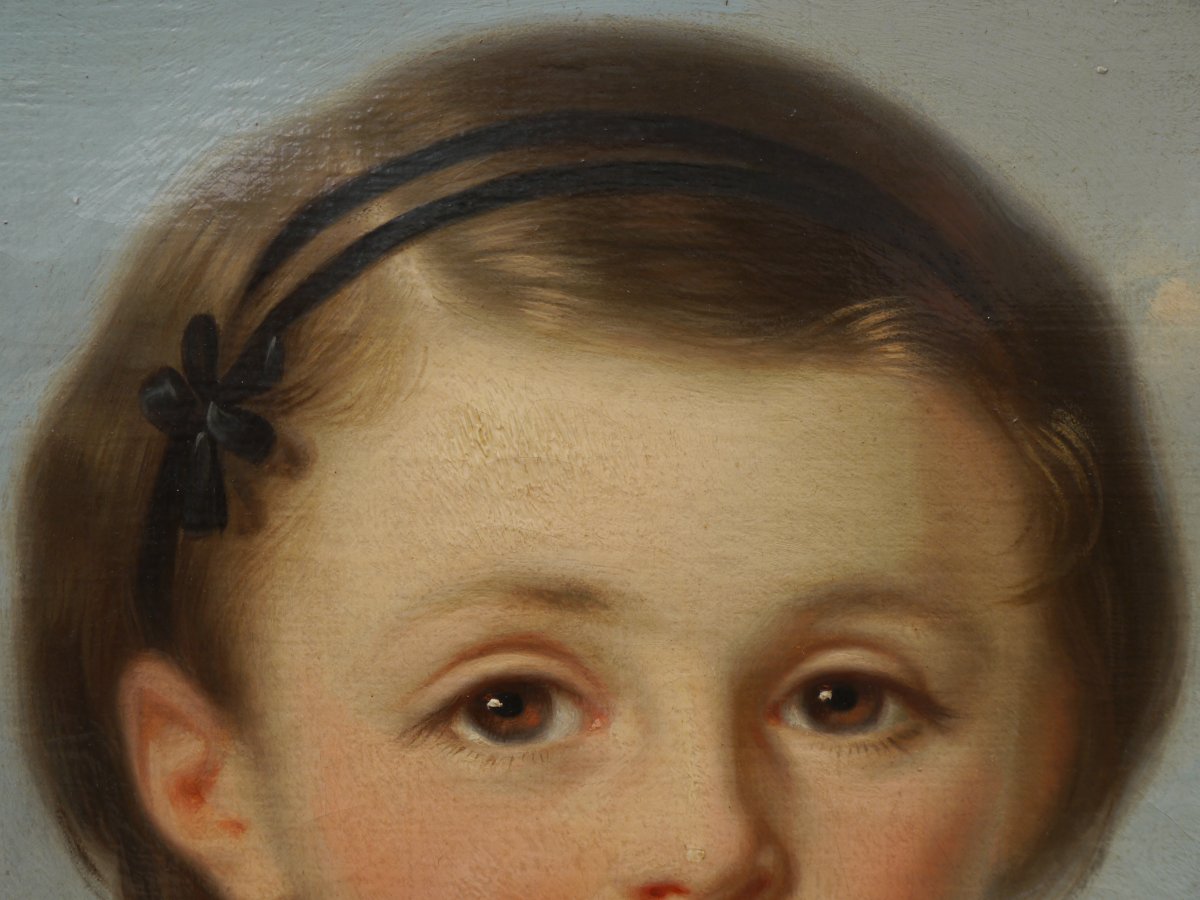 Portrait de fille vers 1850. Léonie PRIN (1820-?) -photo-3