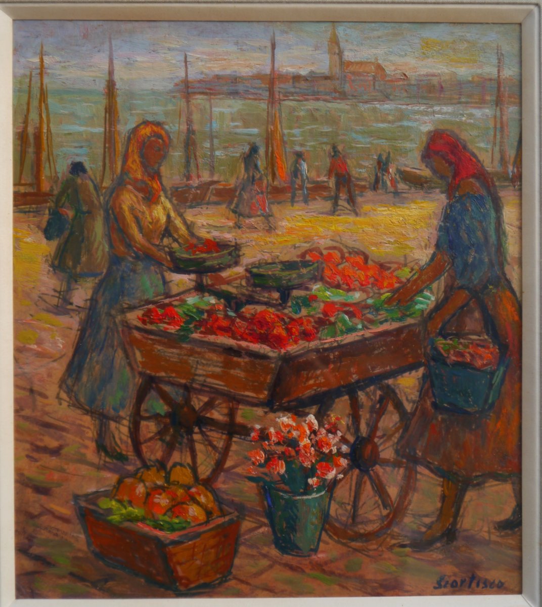 Paul SCORTESCO (1895-1976), Roumanie. Marchandes à Venise-photo-2