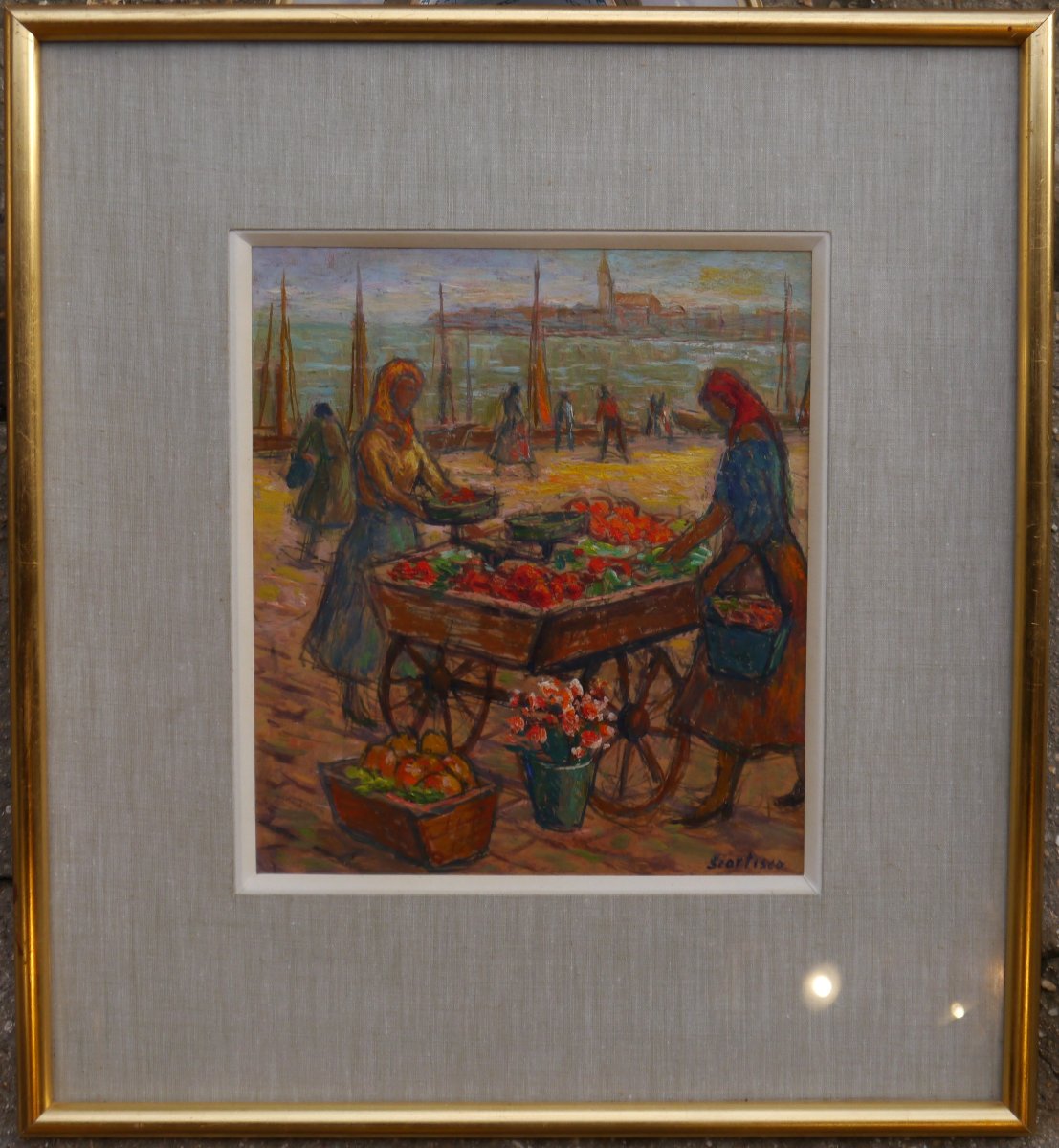 Paul SCORTESCO (1895-1976), Roumanie. Marchandes à Venise-photo-3