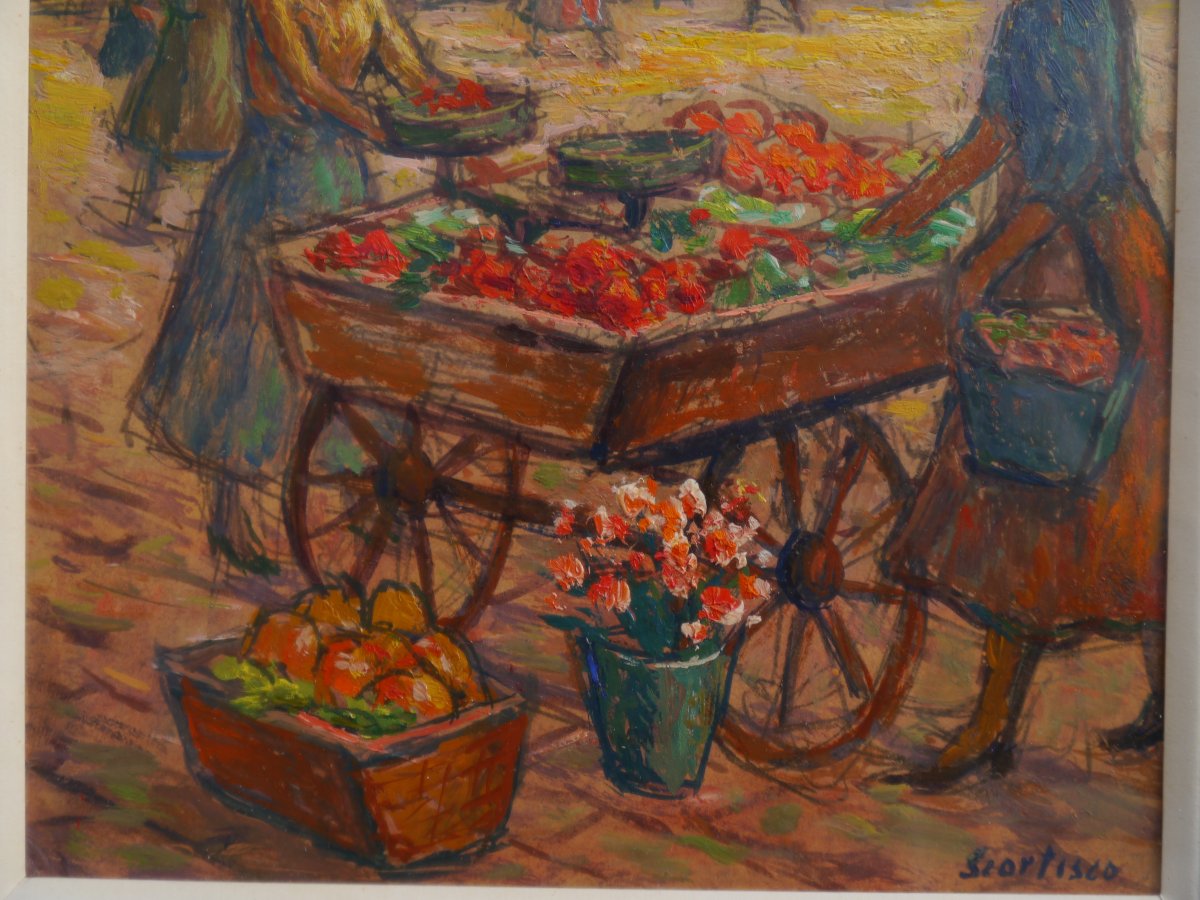 Paul SCORTESCO (1895-1976), Roumanie. Marchandes à Venise-photo-2
