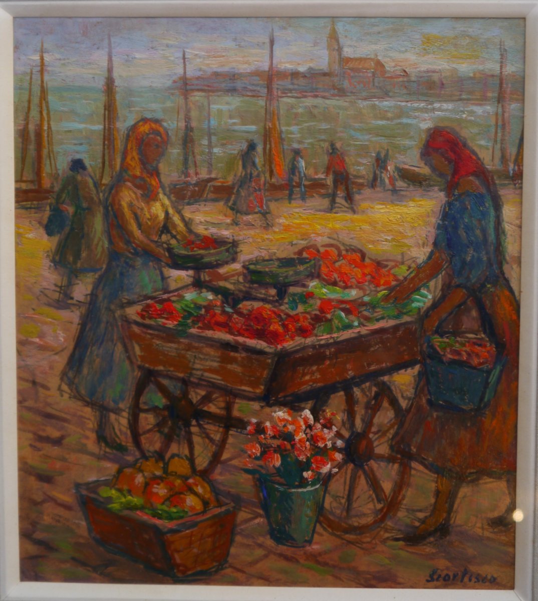 Paul SCORTESCO (1895-1976), Roumanie. Marchandes à Venise