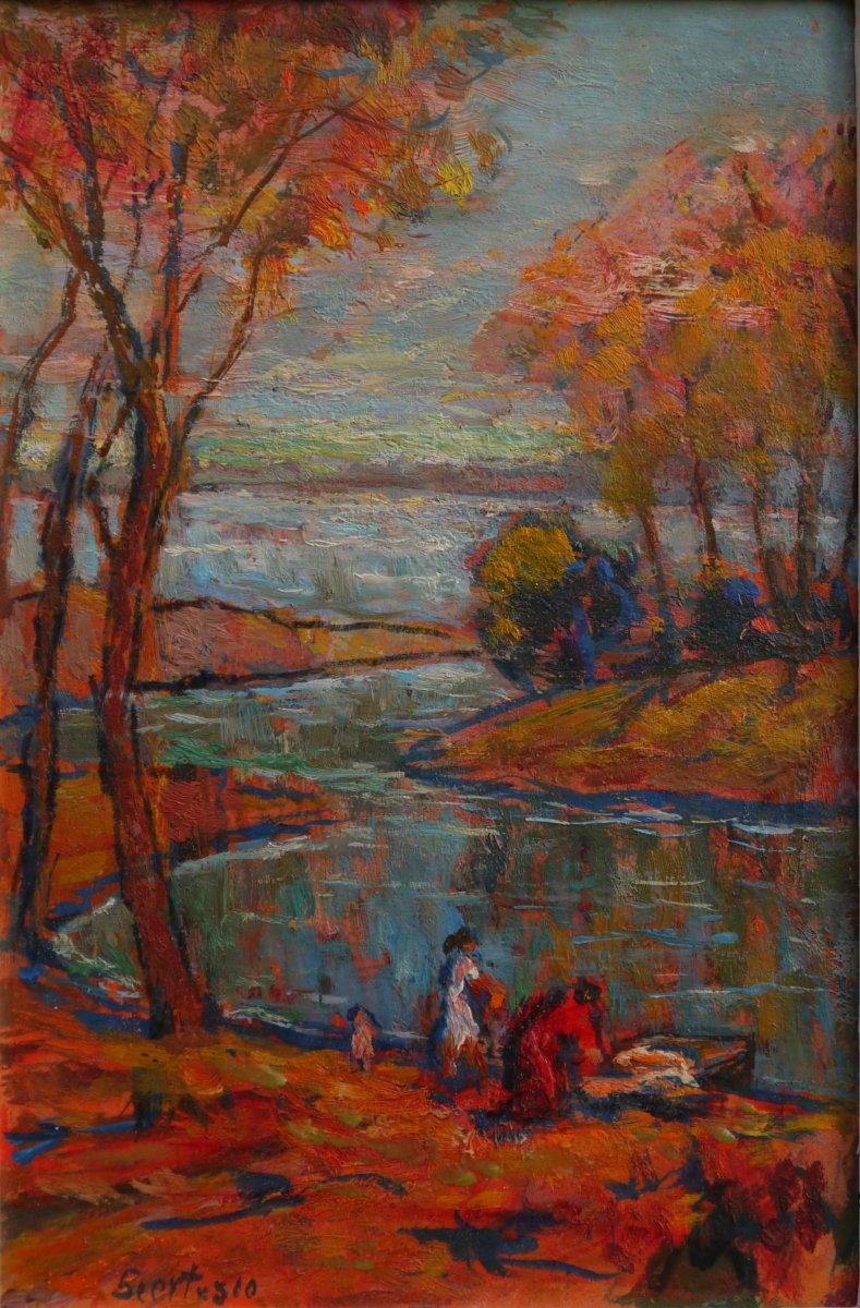 Paul Scortesco (1895–1976), Romania. Lively Landscape