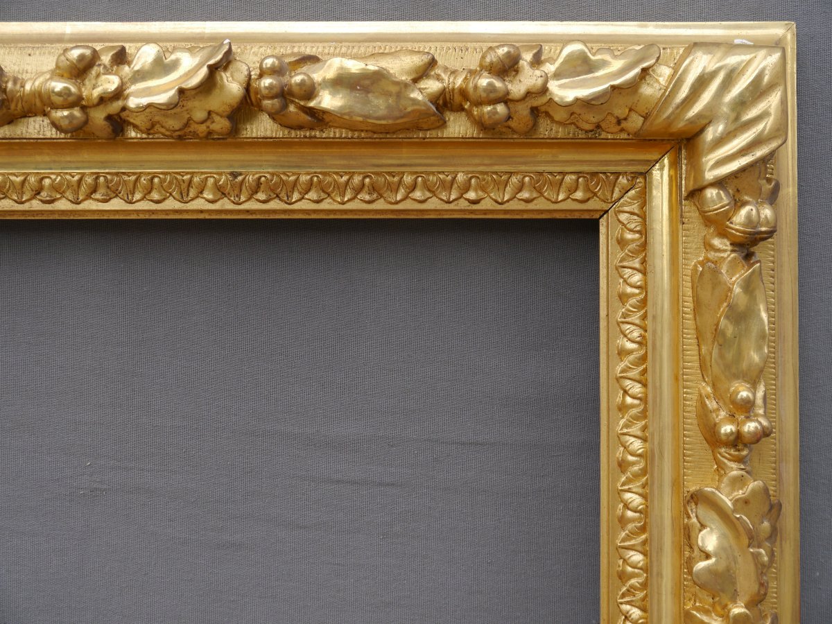 Beautiful 19th-century Gilded Frame, 64x52.5 Cm, For 15f Size-photo-1
