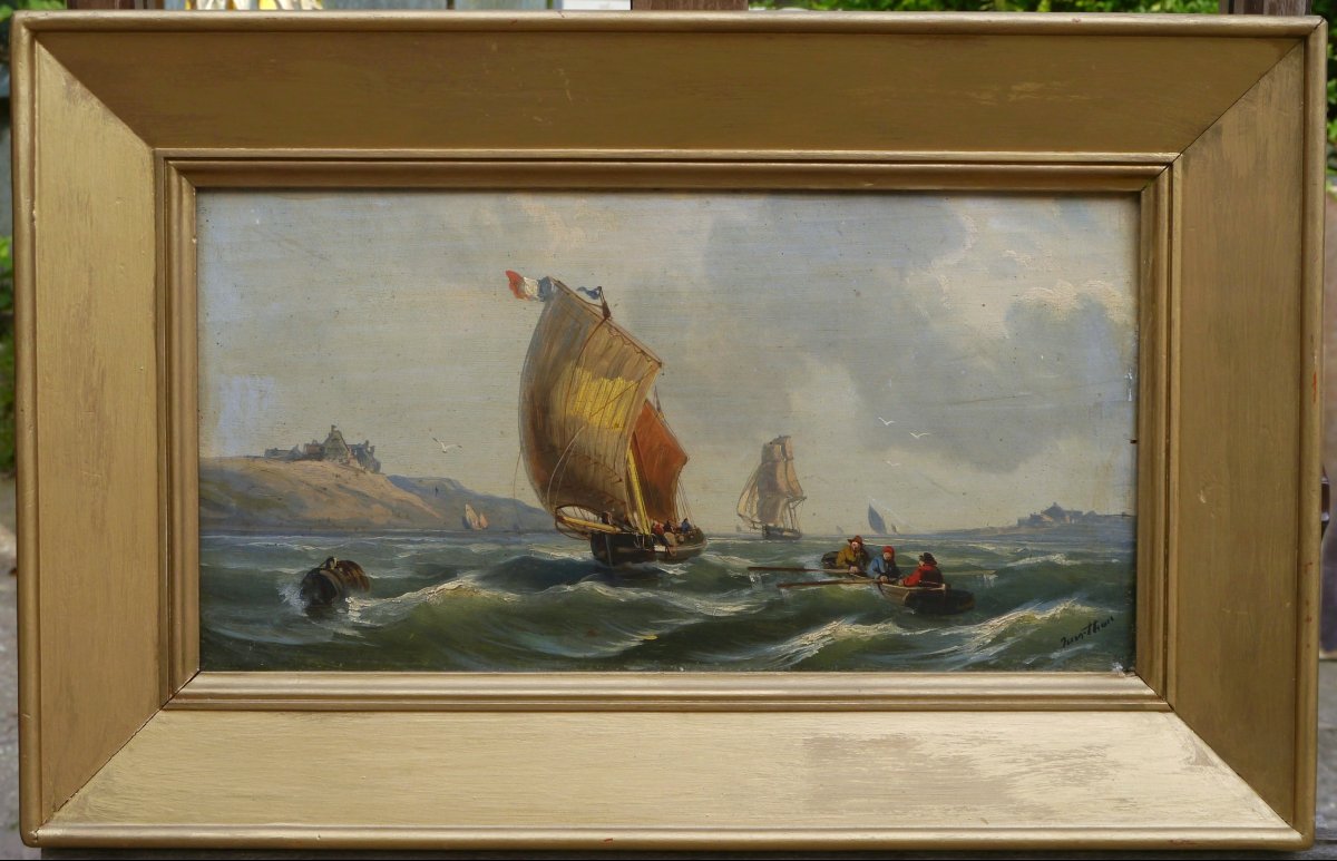 Marine And Sailing Ships, Late 19th Century, From The Kuwasseg Collection, Signed-photo-2