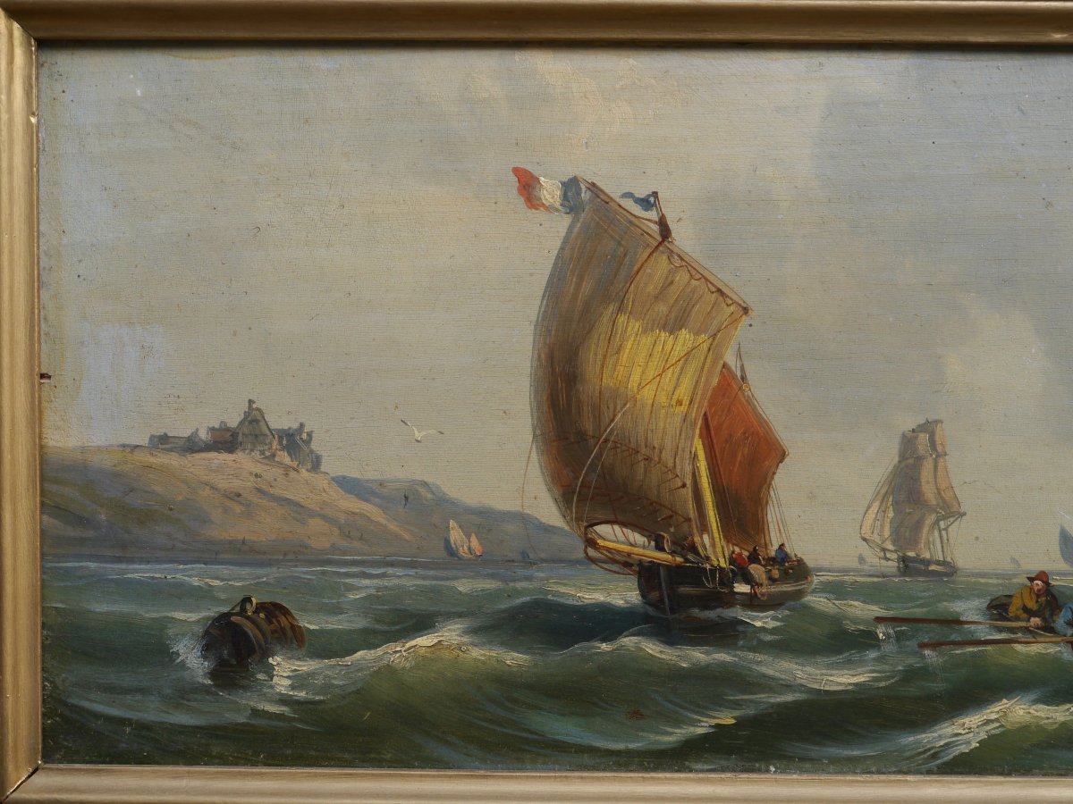Marine And Sailing Ships, Late 19th Century, From The Kuwasseg Collection, Signed-photo-3
