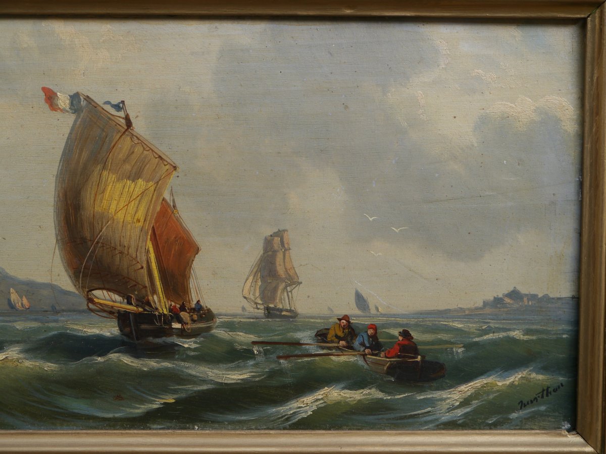 Marine And Sailing Ships, Late 19th Century, From The Kuwasseg Collection, Signed-photo-4