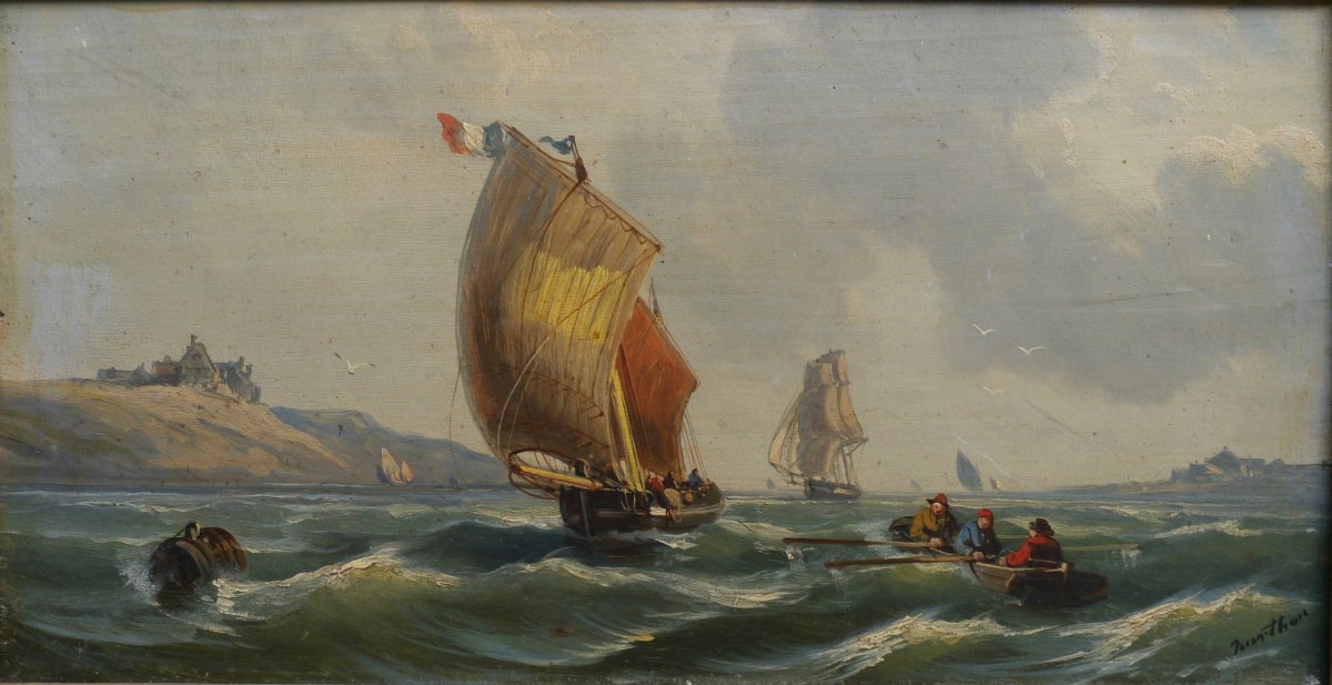 Marine And Sailing Ships, Late 19th Century, From The Kuwasseg Collection, Signed