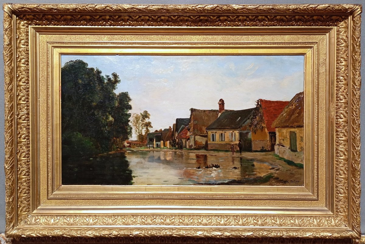 Hippolyte Camille DELPY (1842-1910). L'étang de Berneval en Normandie, vers 1880