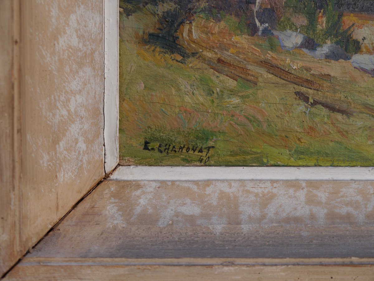 Ernest CHANONAT (1907-1995). Paysage d'Auvergne, Puy-de-Dôme, Murol-photo-4