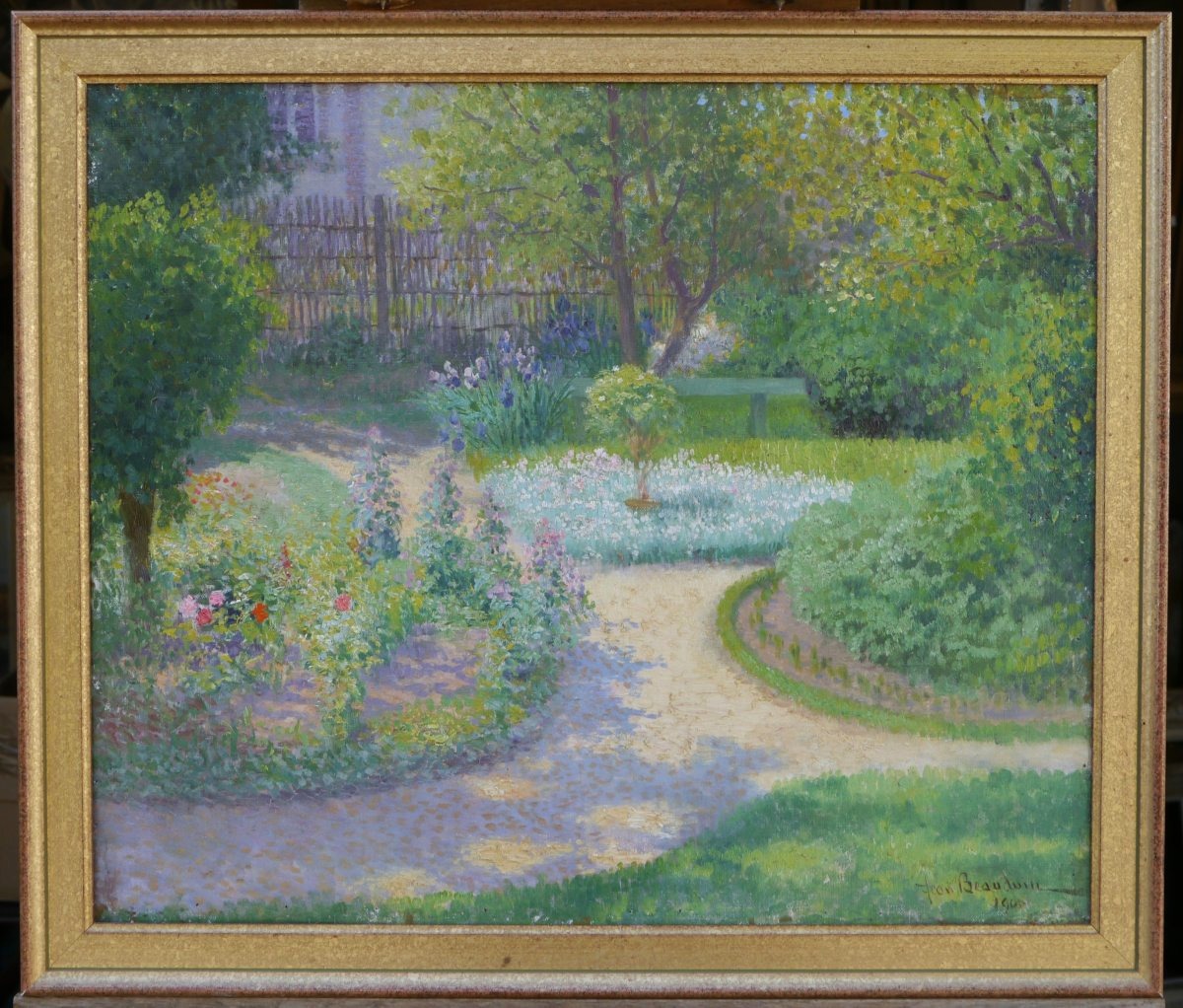 A Garden In Bloom, 1900. Jean Beauduin (1851–1916)-photo-2