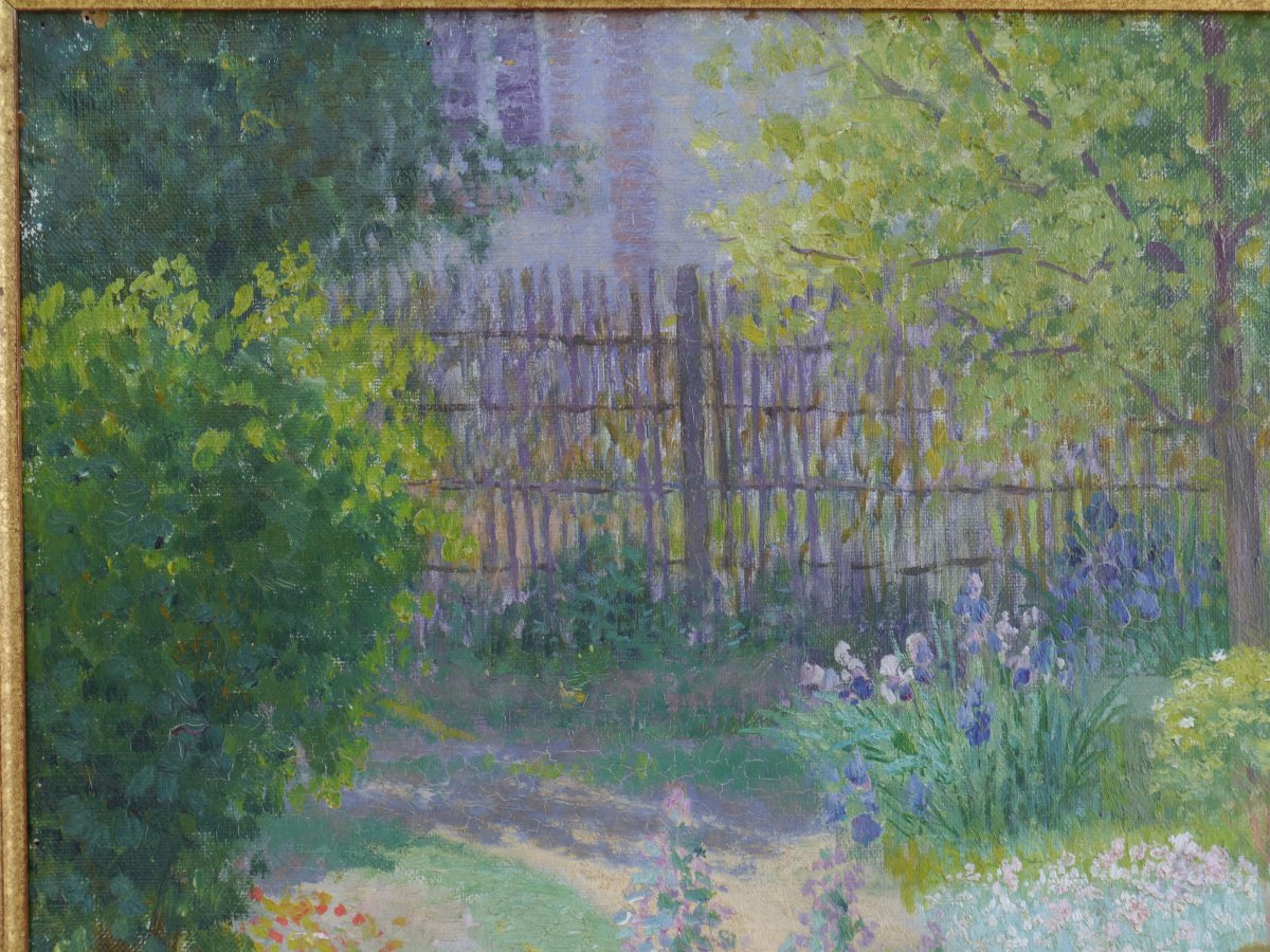 A Garden In Bloom, 1900. Jean Beauduin (1851–1916)-photo-3
