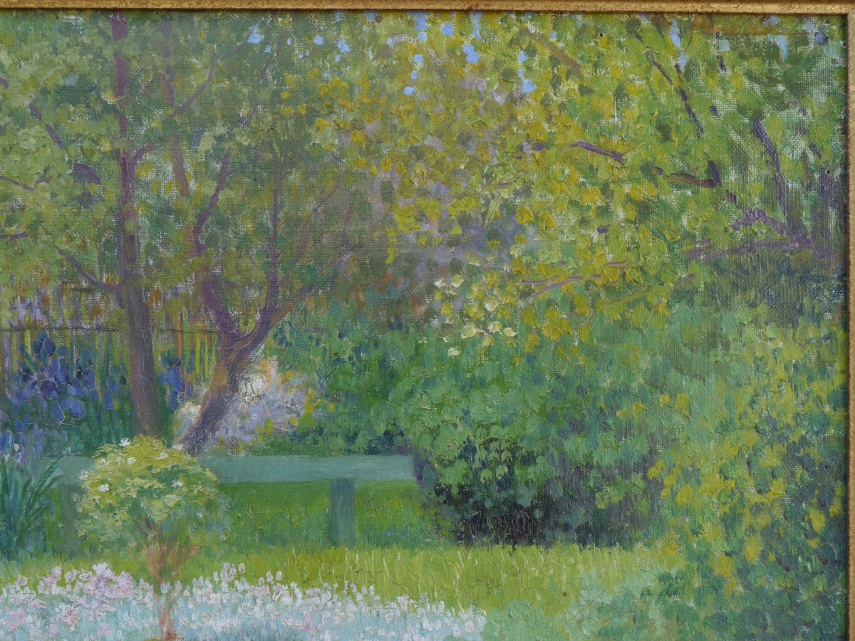 A Garden In Bloom, 1900. Jean Beauduin (1851–1916)-photo-4