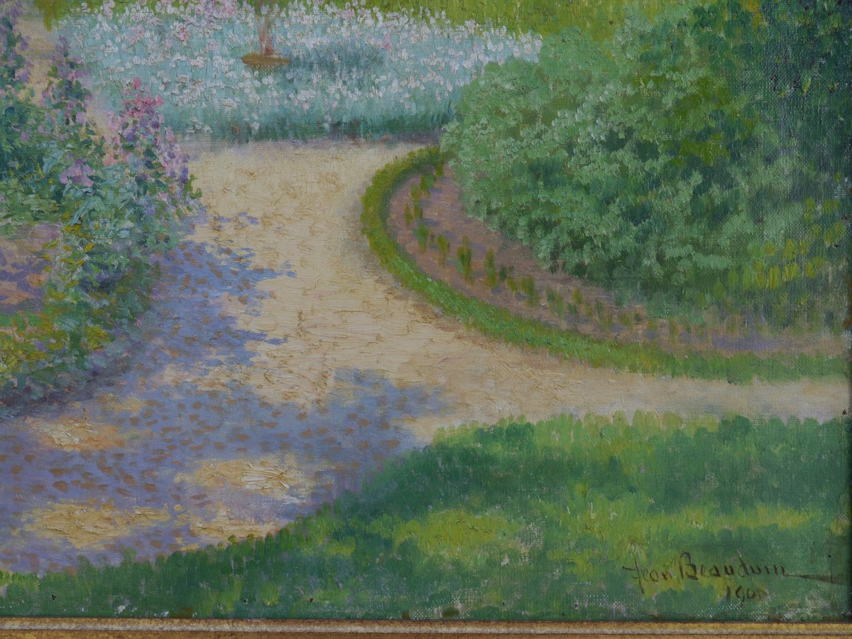 A Garden In Bloom, 1900. Jean Beauduin (1851–1916)-photo-1