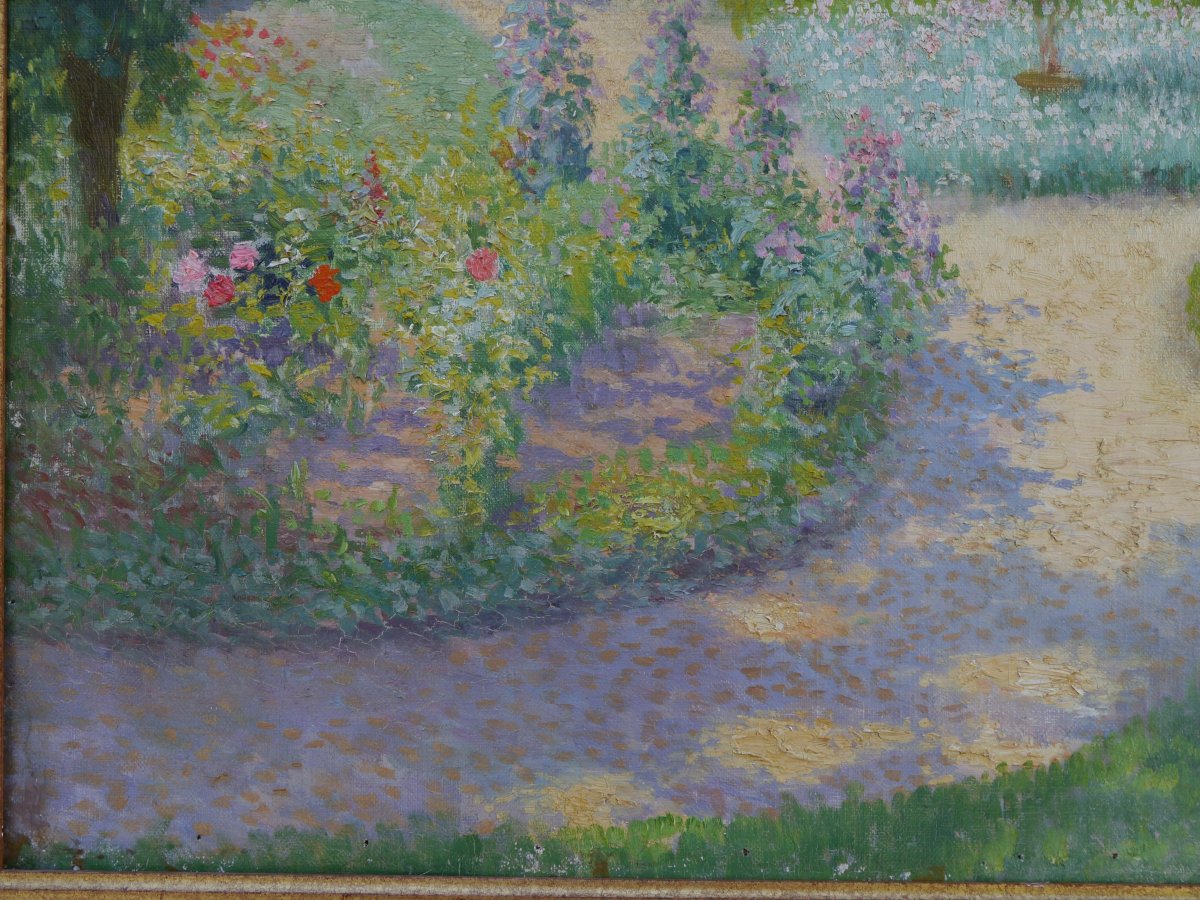 A Garden In Bloom, 1900. Jean Beauduin (1851–1916)-photo-2